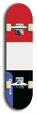 North American maple skateboard deck designed by underground artist BellyRash -- available in widths between 7.5 to 8.5 inches in both mellow concave and steep concave shapes. Artwork : 	Yemen	flag skateboard deck																				