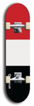 North American maple skateboard deck designed by underground artist BellyRash -- available in widths between 7.5 to 8.5 inches in both mellow concave and steep concave shapes. Artwork : 	Yemen	flag skateboard deck																				