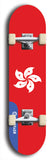 North American maple skateboard deck designed by underground artist BellyRash -- available in widths between 7.5 to 8.5 inches in both mellow concave and steep concave shapes. Artwork : 	Hong Kong	flag skateboard deck																				