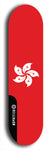 North American maple skateboard deck designed by underground artist BellyRash -- available in widths between 7.5 to 8.5 inches in both mellow concave and steep concave shapes. Artwork : 	Hong Kong	flag skateboard deck																				