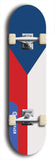 North American maple skateboard deck designed by underground artist BellyRash -- available in widths between 7.5 to 8.5 inches in both mellow concave and steep concave shapes. Artwork : 	Czechia (Czech Republic)	flag skateboard deck																				