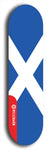 Scotland flag skateboard deck. North American maple skateboard deck available in widths between 7.5 to 8.5 inches in both mellow concave and steep concave shapes.