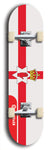 Northern Ireland flag skateboard deck. North American maple skateboard deck available in widths between 7.5 to 8.5 inches in both mellow concave and steep concave shapes.