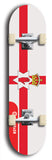 Northern Ireland flag skateboard deck. North American maple skateboard deck available in widths between 7.5 to 8.5 inches in both mellow concave and steep concave shapes.