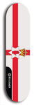 Northern Ireland flag skateboard deck. North American maple skateboard deck available in widths between 7.5 to 8.5 inches in both mellow concave and steep concave shapes.