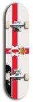 Northern Ireland flag skateboard deck. North American maple skateboard deck available in widths between 7.5 to 8.5 inches in both mellow concave and steep concave shapes.