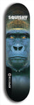 Skateboard deck: Limited edition, North American maple skateboard deck designed by underground artist BellyRash - available widths 7.5 to 8.5 inches in both mellow concave and steep concave shapes. Artwork: SQUISHY logo brand popsicle-shaped deck with graffiti or street art background