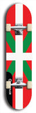 North American maple skateboard deck designed by underground artist BellyRash -- available in widths between 7.5 to 8.5 inches in both mellow concave and steep concave shapes. Artwork : 	Basque Country flag skateboard deck																		