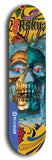 Limited edition, North American maple skateboard deck designed by underground artist BellyRash -- available in widths 7.5 to 8.5 inches in both mellow concave and steep concave shapes. Artwork: 8Rsku brand popsicle-shaped skateboard deck.