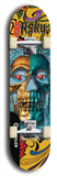 Limited edition, North American maple skateboard deck designed by underground artist BellyRash -- available in widths 7.5 to 8.5 inches in both mellow concave and steep concave shapes. Artwork: 8Rsku brand popsicle-shaped skateboard deck.