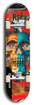 Limited edition, North American maple skateboard deck designed by underground artist BellyRash -- available in widths 7.5 to 8.5 inches in both mellow concave and steep concave shapes. Artwork: 8Rsku brand popsicle-shaped skateboard deck.