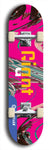 Skateboard deck: Limited edition, North American maple skateboard deck designed by underground artist BellyRash - available widths 7.5 to 8.5 inches in both mellow concave and steep concave shapes. Artwork: GIANT logo brand popsicle-shaped deck