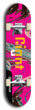 Skateboard deck: Limited edition, North American maple skateboard deck designed by underground artist BellyRash - available widths 7.5 to 8.5 inches in both mellow concave and steep concave shapes. Artwork: GIANT logo brand popsicle-shaped deck