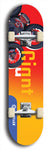 Skateboard deck: Limited edition, North American maple skateboard deck designed by underground artist BellyRash - available widths 7.5 to 8.5 inches in both mellow concave and steep concave shapes. Artwork: GIANT logo brand popsicle-shaped deck