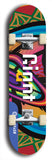 Skateboard deck: Limited edition, North American maple skateboard deck designed by underground artist BellyRash - available widths 7.5 to 8.5 inches in both mellow concave and steep concave shapes. Artwork: GIANT logo brand popsicle-shaped deck