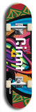 Skateboard deck: Limited edition, North American maple skateboard deck designed by underground artist BellyRash - available widths 7.5 to 8.5 inches in both mellow concave and steep concave shapes. Artwork: GIANT logo brand popsicle-shaped deck