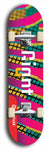 Skateboard deck: Limited edition, North American maple skateboard deck designed by underground artist BellyRash - available widths 7.5 to 8.5 inches in both mellow concave and steep concave shapes. Artwork: GIANT logo brand popsicle-shaped deck