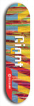 Skateboard deck: Limited edition, North American maple skateboard deck designed by underground artist BellyRash - available widths 7.5 to 8.5 inches in both mellow concave and steep concave shapes. Artwork: GIANT logo brand popsicle-shaped deck