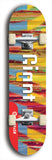 Skateboard deck: Limited edition, North American maple skateboard deck designed by underground artist BellyRash - available widths 7.5 to 8.5 inches in both mellow concave and steep concave shapes. Artwork: GIANT logo brand popsicle-shaped deck