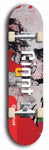 Skateboard deck: Limited edition, North American maple skateboard deck designed by underground artist BellyRash - available widths 7.5 to 8.5 inches in both mellow concave and steep concave shapes. Artwork: GIANT logo brand popsicle-shaped deck