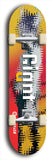 Skateboard deck: Limited edition, North American maple skateboard deck designed by underground artist BellyRash - available widths 7.5 to 8.5 inches in both mellow concave and steep concave shapes. Artwork: GIANT logo brand popsicle-shaped deck