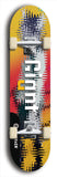 Skateboard deck: Limited edition, North American maple skateboard deck designed by underground artist BellyRash - available widths 7.5 to 8.5 inches in both mellow concave and steep concave shapes. Artwork: GIANT logo brand popsicle-shaped deck