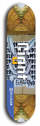 Skateboard deck: Limited edition, North American maple skateboard deck designed by underground artist BellyRash - available widths 7.5 to 8.5 inches in both mellow concave and steep concave shapes. Artwork: GIANT logo brand popsicle-shaped deck