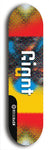 Skateboard deck: Limited edition, North American maple skateboard deck designed by underground artist BellyRash - available widths 7.5 to 8.5 inches in both mellow concave and steep concave shapes. Artwork: GIANT logo brand popsicle-shaped deck