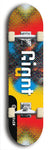 Skateboard deck: Limited edition, North American maple skateboard deck designed by underground artist BellyRash - available widths 7.5 to 8.5 inches in both mellow concave and steep concave shapes. Artwork: GIANT logo brand popsicle-shaped deck