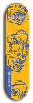 Skateboard deck: Limited edition, North American maple skateboard deck designed by underground artist BellyRash - available widths 7.5 to 8.5 inches in both mellow concave and steep concave shapes. Artwork: SK8PUNX logo brand popsicle-shaped deck