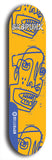 Skateboard deck: Limited edition, North American maple skateboard deck designed by underground artist BellyRash - available widths 7.5 to 8.5 inches in both mellow concave and steep concave shapes. Artwork: SK8PUNX logo brand popsicle-shaped deck