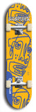 Skateboard deck: Limited edition, North American maple skateboard deck designed by underground artist BellyRash - available widths 7.5 to 8.5 inches in both mellow concave and steep concave shapes. Artwork: SK8PUNX logo brand popsicle-shaped deck