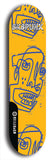 Skateboard deck: Limited edition, North American maple skateboard deck designed by underground artist BellyRash - available widths 7.5 to 8.5 inches in both mellow concave and steep concave shapes. Artwork: SK8PUNX logo brand popsicle-shaped deck
