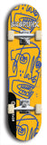 Skateboard deck: Limited edition, North American maple skateboard deck designed by underground artist BellyRash - available widths 7.5 to 8.5 inches in both mellow concave and steep concave shapes. Artwork: SK8PUNX logo brand popsicle-shaped deck