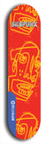 Skateboard deck: Limited edition, North American maple skateboard deck designed by underground artist BellyRash - available widths 7.5 to 8.5 inches in both mellow concave and steep concave shapes. Artwork: SK8PUNX logo brand popsicle-shaped deck