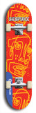 Skateboard deck: Limited edition, North American maple skateboard deck designed by underground artist BellyRash - available widths 7.5 to 8.5 inches in both mellow concave and steep concave shapes. Artwork: SK8PUNX logo brand popsicle-shaped deck