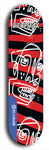 Skateboard deck: Limited edition, North American maple skateboard deck designed by underground artist BellyRash - available widths 7.5 to 8.5 inches in both mellow concave and steep concave shapes. Artwork: SK8PUNX logo brand popsicle-shaped deck