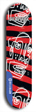 Skateboard deck: Limited edition, North American maple skateboard deck designed by underground artist BellyRash - available widths 7.5 to 8.5 inches in both mellow concave and steep concave shapes. Artwork: SK8PUNX logo brand popsicle-shaped deck