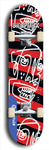 Skateboard deck: Limited edition, North American maple skateboard deck designed by underground artist BellyRash - available widths 7.5 to 8.5 inches in both mellow concave and steep concave shapes. Artwork: SK8PUNX logo brand popsicle-shaped deck