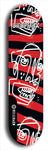 Skateboard deck: Limited edition, North American maple skateboard deck designed by underground artist BellyRash - available widths 7.5 to 8.5 inches in both mellow concave and steep concave shapes. Artwork: SK8PUNX logo brand popsicle-shaped deck