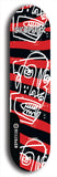 Skateboard deck: Limited edition, North American maple skateboard deck designed by underground artist BellyRash - available widths 7.5 to 8.5 inches in both mellow concave and steep concave shapes. Artwork: SK8PUNX logo brand popsicle-shaped deck
