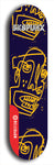 Skateboard deck: Limited edition, North American maple skateboard deck designed by underground artist BellyRash - available widths 7.5 to 8.5 inches in both mellow concave and steep concave shapes. Artwork: SK8PUNX logo brand popsicle-shaped deck