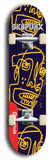 Skateboard deck: Limited edition, North American maple skateboard deck designed by underground artist BellyRash - available widths 7.5 to 8.5 inches in both mellow concave and steep concave shapes. Artwork: SK8PUNX logo brand popsicle-shaped deck