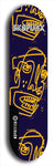 Skateboard deck: Limited edition, North American maple skateboard deck designed by underground artist BellyRash - available widths 7.5 to 8.5 inches in both mellow concave and steep concave shapes. Artwork: SK8PUNX logo brand popsicle-shaped deck
