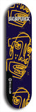 Skateboard deck: Limited edition, North American maple skateboard deck designed by underground artist BellyRash - available widths 7.5 to 8.5 inches in both mellow concave and steep concave shapes. Artwork: SK8PUNX logo brand popsicle-shaped deck