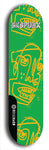 Skateboard deck: Limited edition, North American maple skateboard deck designed by underground artist BellyRash - available widths 7.5 to 8.5 inches in both mellow concave and steep concave shapes. Artwork: SK8PUNX logo brand popsicle-shaped deck