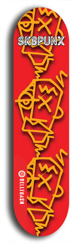 Sk8Punx #76: Red Logo Skateboard Deck