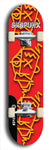 Skateboard deck: Limited edition, North American maple skateboard deck designed by underground artist BellyRash - available widths 7.5 to 8.5 inches in both mellow concave and steep concave shapes. Artwork: SK8PUNX logo brand popsicle-shaped deck