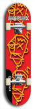 Skateboard deck: Limited edition, North American maple skateboard deck designed by underground artist BellyRash - available widths 7.5 to 8.5 inches in both mellow concave and steep concave shapes. Artwork: SK8PUNX logo brand popsicle-shaped deck