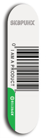 North American maple skateboard deck designed by underground artist BellyRash -- available in widths between 7.5 to 8.5 inches in both mellow concave and steep concave shapes from the BellyRash Limited Edition Blitz Deck series: Sk8Punx